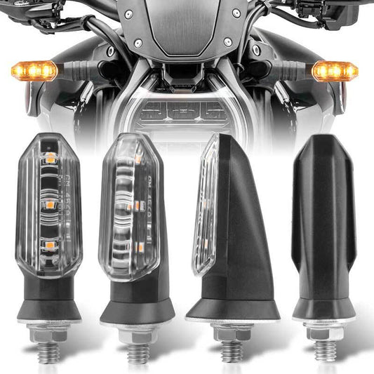 4X Universal Clear for Mini LED Motorcycle Turn Signal Indicator Amber Blinker Light
