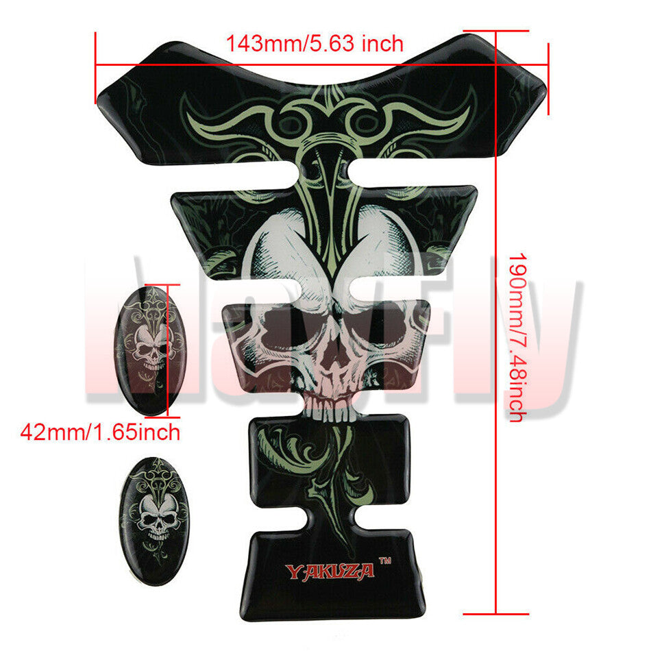 1pcs Carbon Fiber Tank Pad Tankpad Protector Sticker Motorcycle Universal Decal