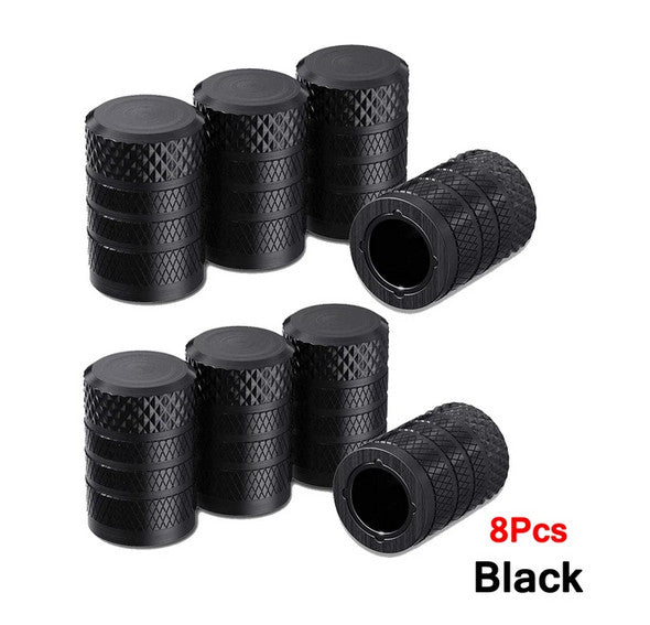 4-piece car tire valve cover rod air dust cover, premium metal, blue and white, suitable for Peugeot .