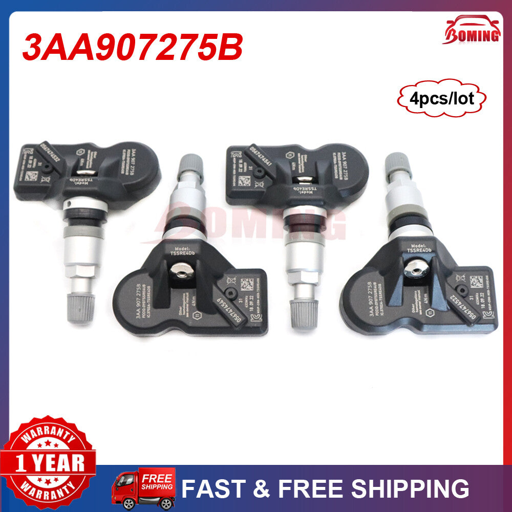4PCS TPMS 3AA907275B Tire Pressure Monitoring Sensor for Volkswagen CC for Tiguan