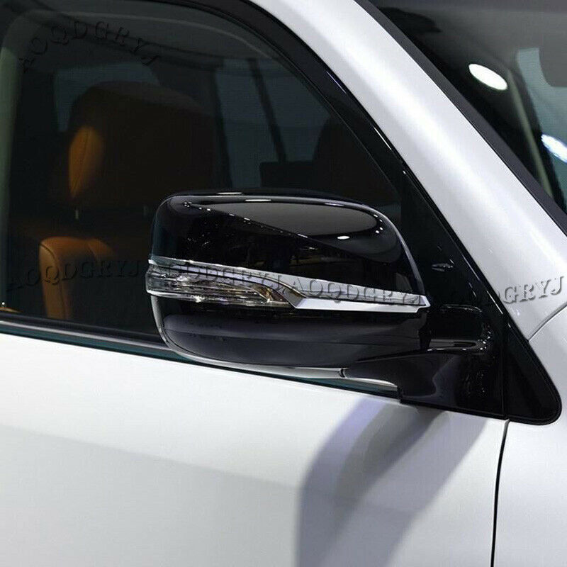 Glossy Black Rearview Mirror Cover Housing for LEXUS LX570 2016-21 Retrofit kit