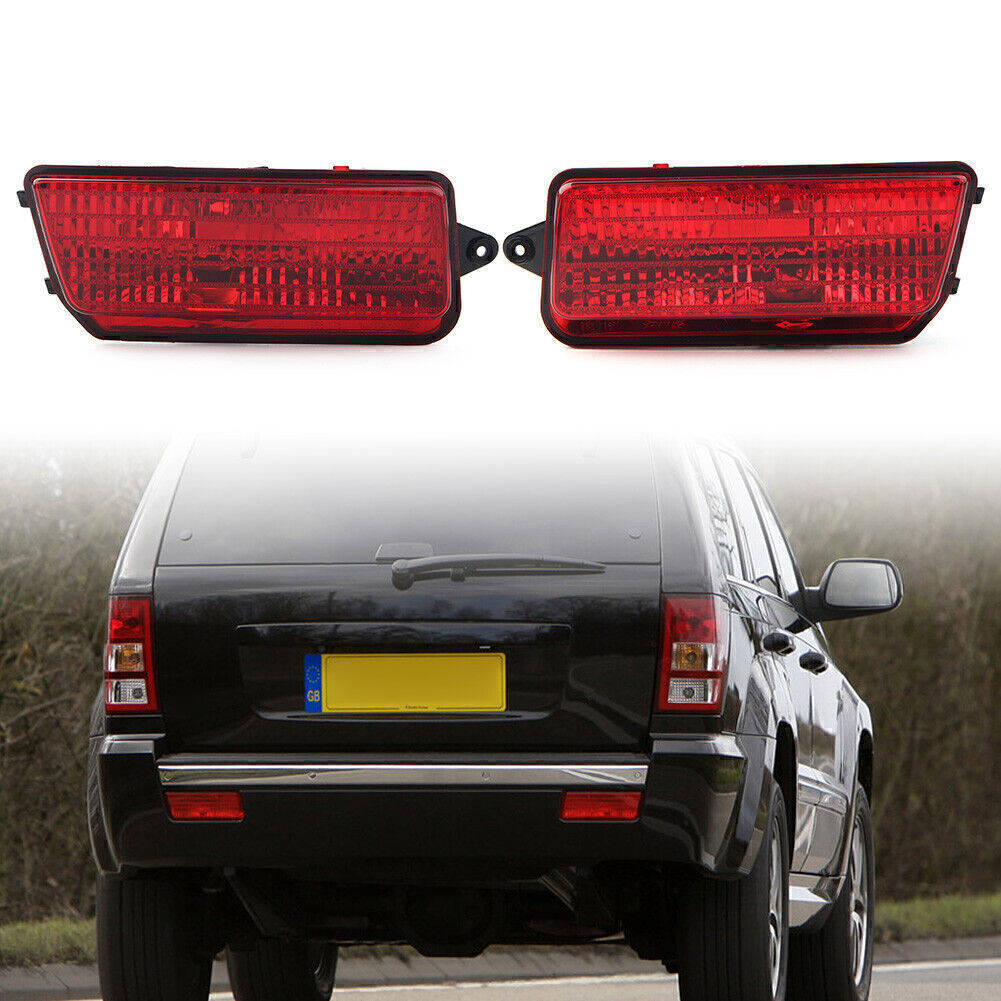 Pair Rear Bumper Reflector Light Lamp for Jeep Grand Cherokee 2005-2010 2009