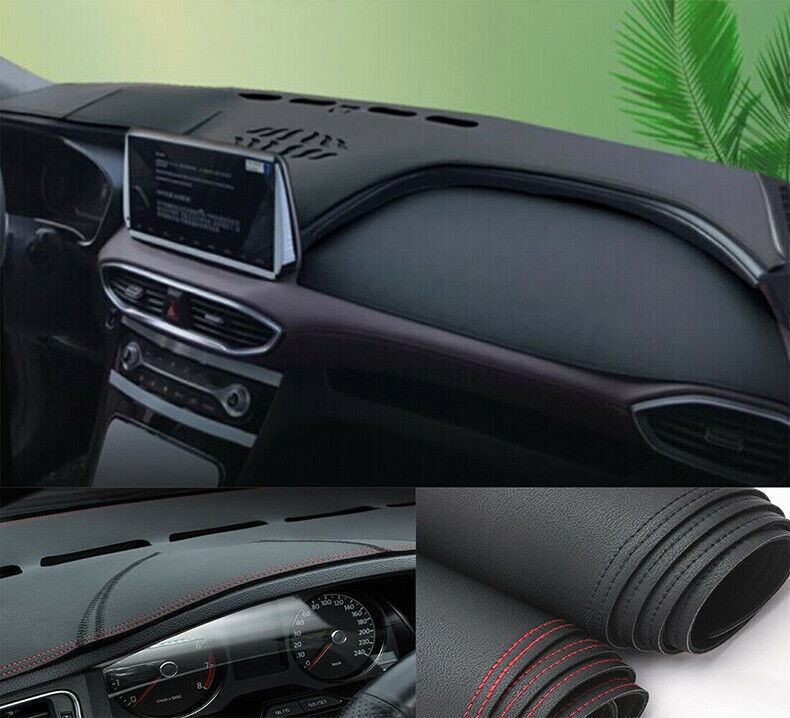for Hyundai Santa Fe 2019-2022 Leather Dashboard Dash Trim Dashmat Pad Carpet1