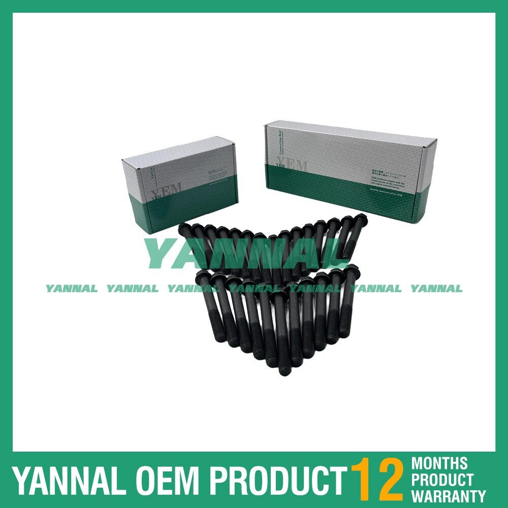 26-piece set of cylinder head bolts for Mitsubishi 6M60 engine spare parts