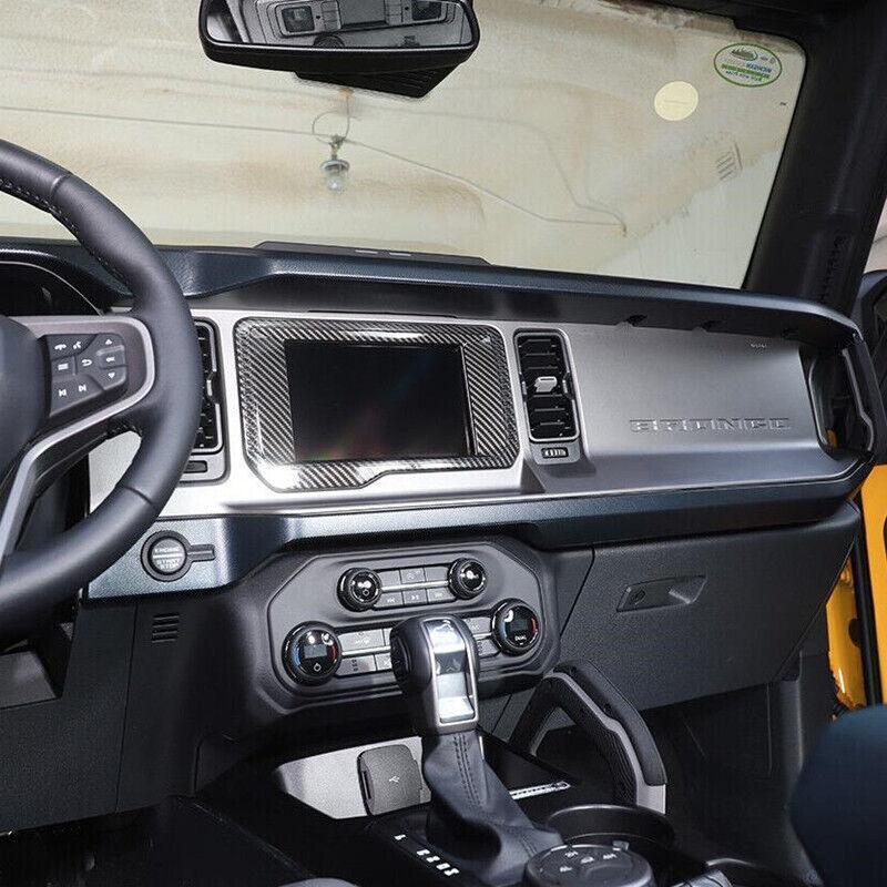 for Ford Bronco 21-2023 Carbon Central Control GPS Screen Frame Trim Accessories