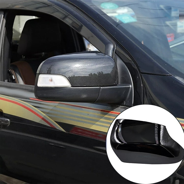 2pcs Black Door Wing Mirror Cover Rearview Mirror Housing For The for Ford