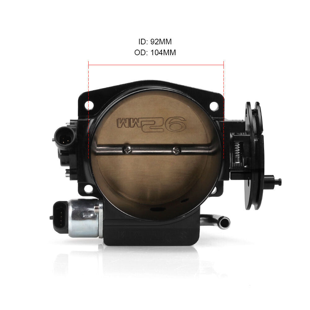 92mm Throttle Body+TPS IAC Adapter Plate for Chevy GM Gen III LSX LS LS1 LS2 LS7