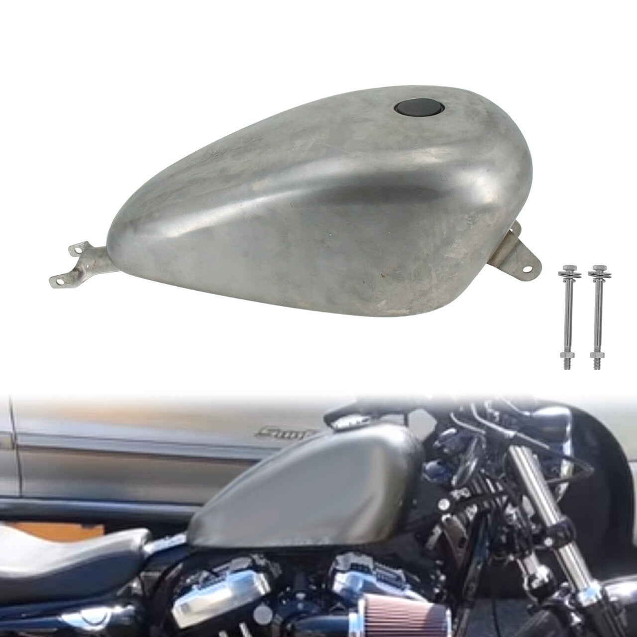 3.3 Gallon 12.5L Fuel Gas Tank for Harley Sportster Iron 883 1200 48 72 07-2022