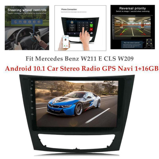 9 Android 10.1 Car Stereo Radio GPS Navi 1+16GB for Mercedes-Benz W211 E CLS
