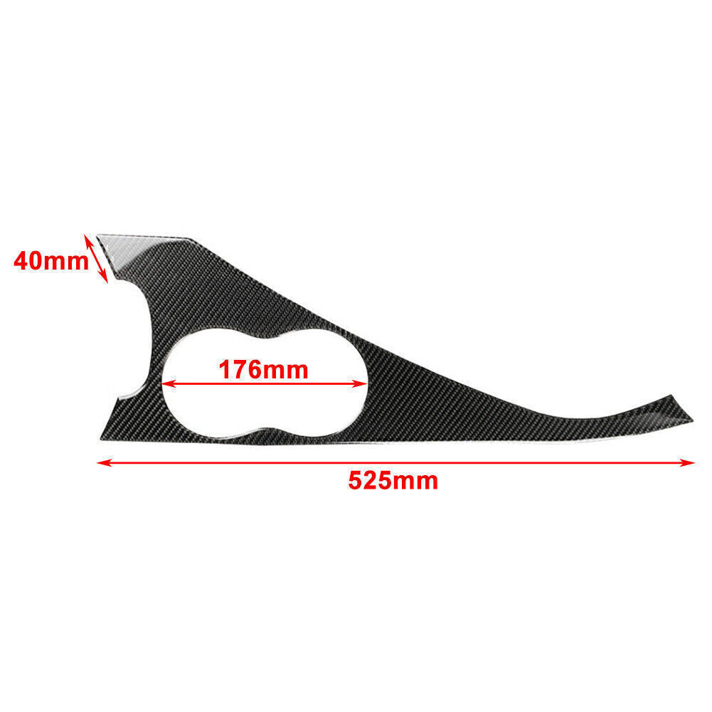 Carbon Fiber Interior Water Cup Holder Panel Trim Cover for Infiniti Q50 14-19