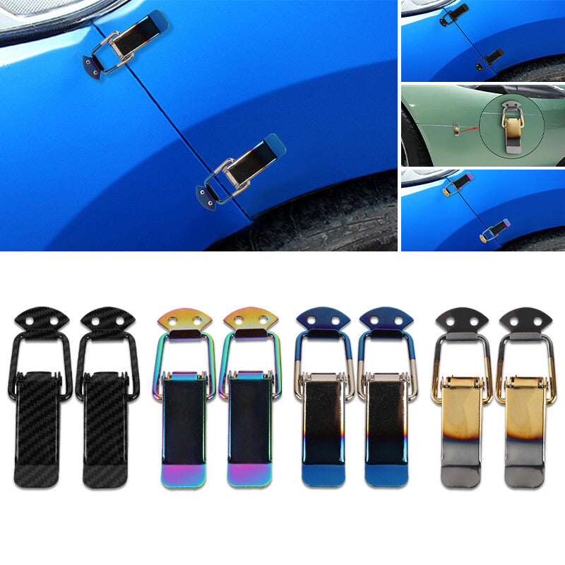 2Pcs Quick Release Car Bumper Buckles Fasteners Trunk Fender Bumper Multicolor L