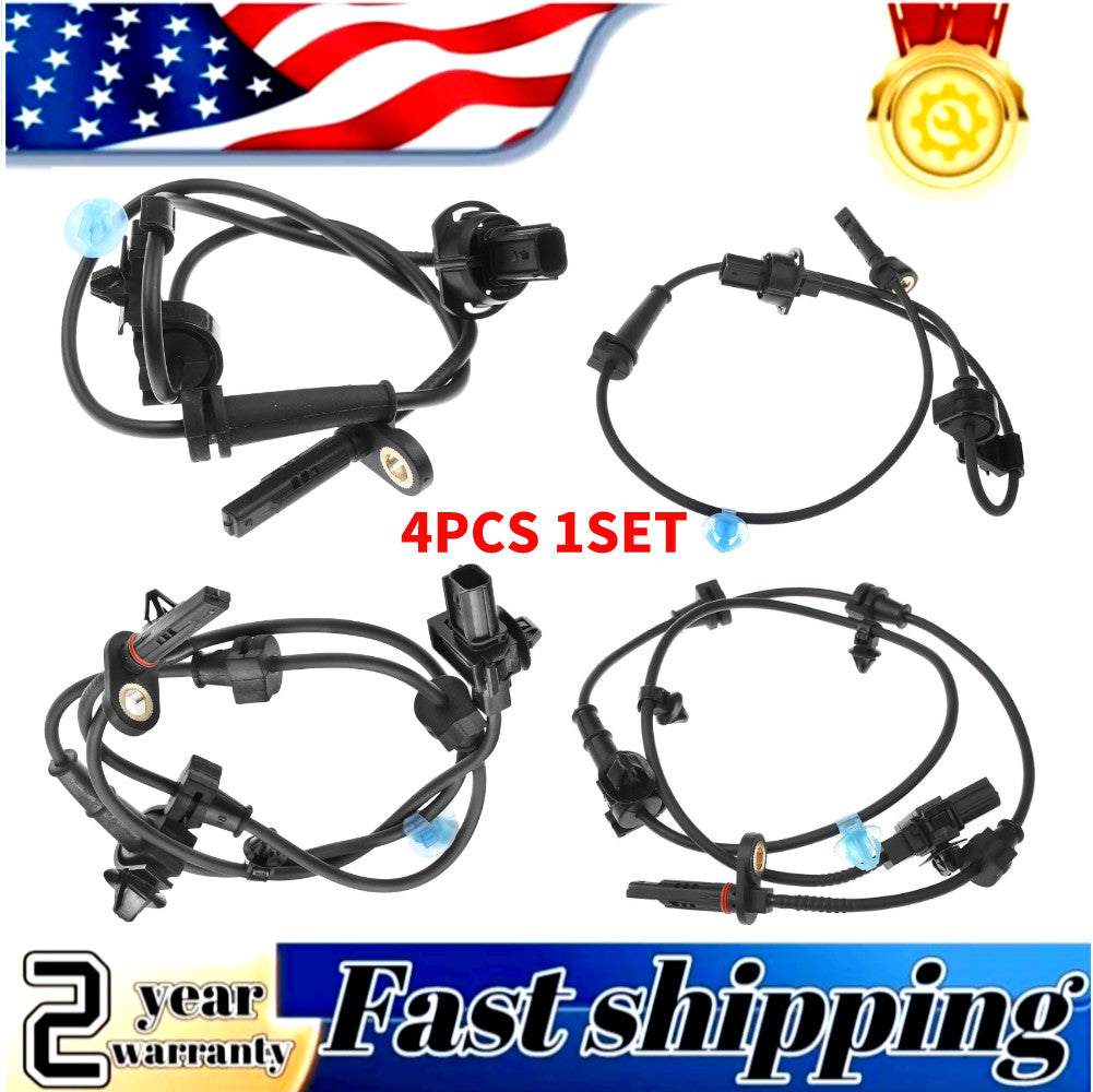 4-piece front and rear ABS wheel speed sensors with 2 pins for Honda Odyssey 11-17 3.5L
