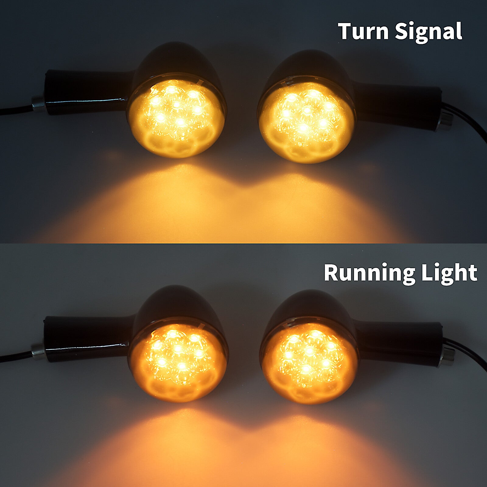 Black Long Bracket Rear Turn Signals Light for Harley Sportster 883 1200 92-2022