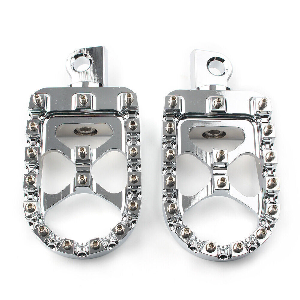 MX Style Wide Foot Peg Fit for Harley Dyna Sportster Iron 883 Fatboy Bobber Motor