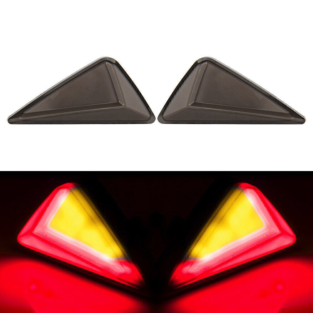 Motorcycle Amber Red Flush Mount LED Turn Signal DRL Blinker Light Indicator