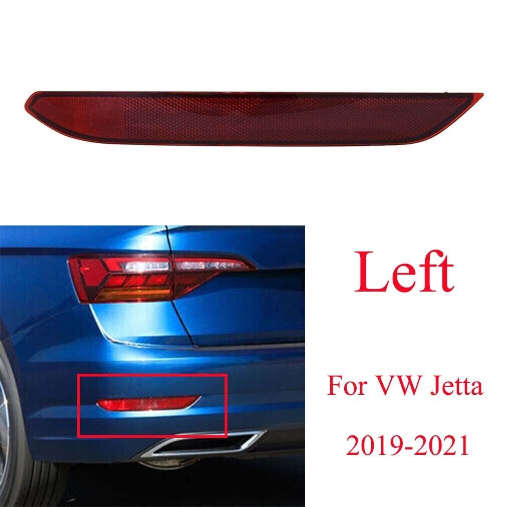 Fits for VW for Jetta 2019-2021 Left Side Rear Bumper Reflector Light Brake Lamp 1X