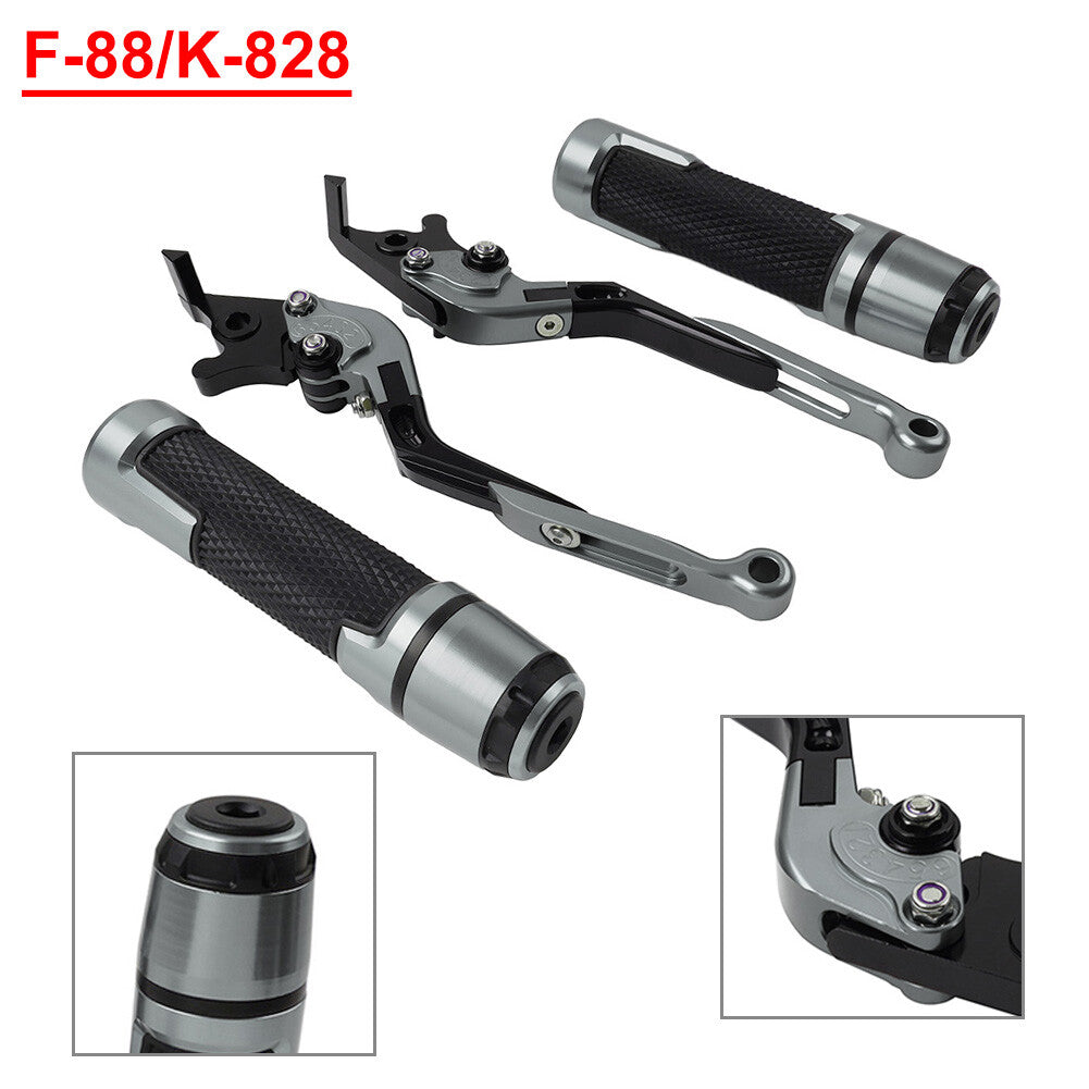 Folding Extendable Brake Clutch Levers Handlebar Grip Fit for Kawasaki ZX6R 636