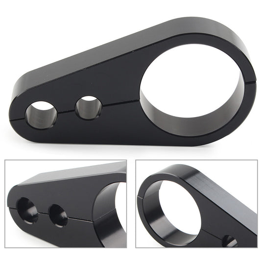 Brake Clutch Cable Wire Clamp Clip Fit for Harley 1-1/4 Handlebar 2-Holes Black mo