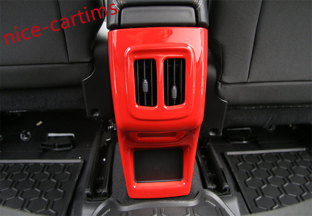Red ABS Armrest Storage Box Rear Air Vent Outlet Cover for Jeep Compass 2017-20