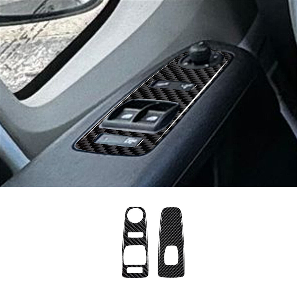 2X Carbon Fiber Window Lift Control Panel Cover Trim for RAM Promaster 2014-2021