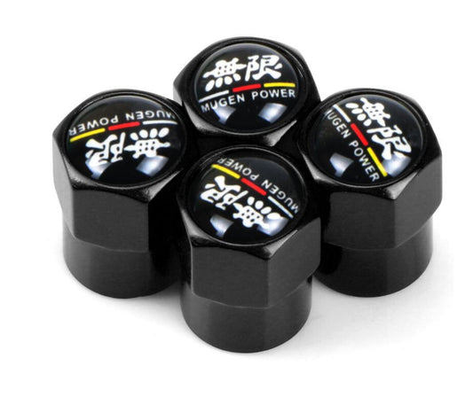 4-piece Mugen car tire valve cover rod cover air valve dust cover black for Honda