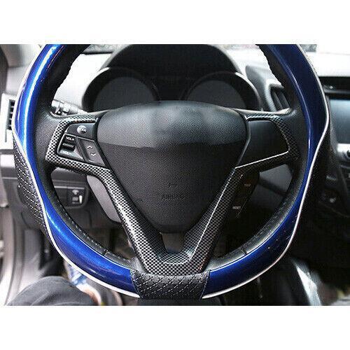 for Hyundai for Veloster 2011-2016 Carbon Fiber Car Steering Wheel Decor Cover Trim
