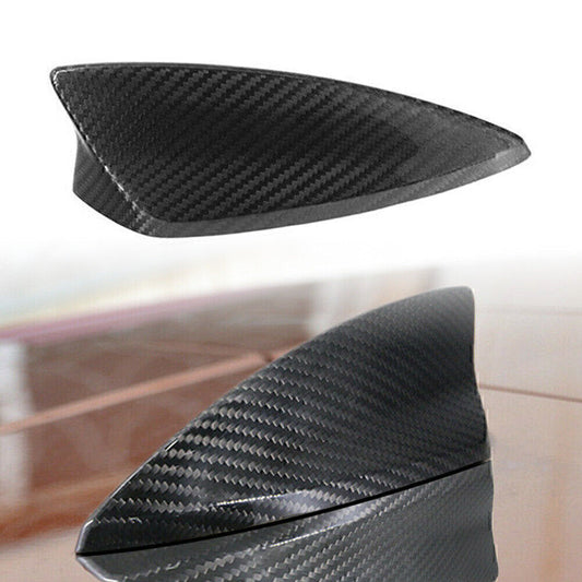 Black Carbon Fiber Shark Fin Antenna Aerial Cover Trim Fit for Cadillac XT4 XT5