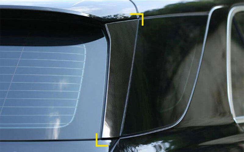 for Benz GLE 2020-2023 Carbon Fiber Look C Pillar Panel Window Side Cover Trims