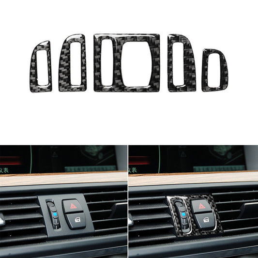 Carbon Fiber Air Conditioner Panel Cover Trim for BMW 5 Series F10 F07 2011-2017