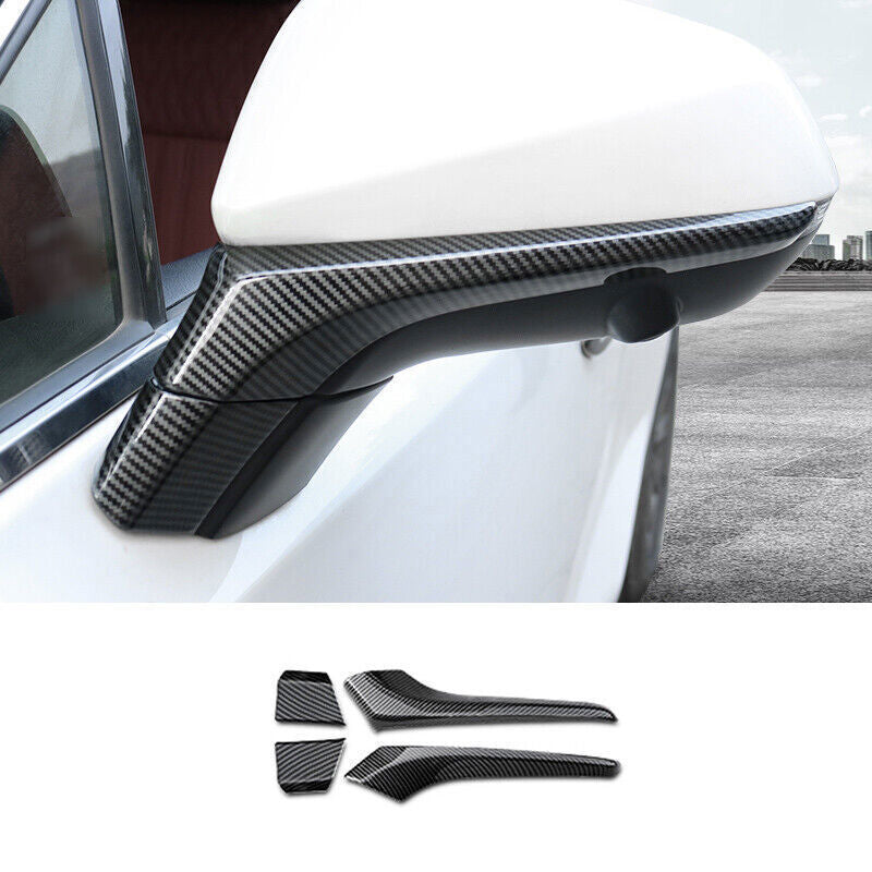 4PC Carbon Fiber Side Rearview Mirror Strip Trim for Lexus NX200t 300 300h 15-21