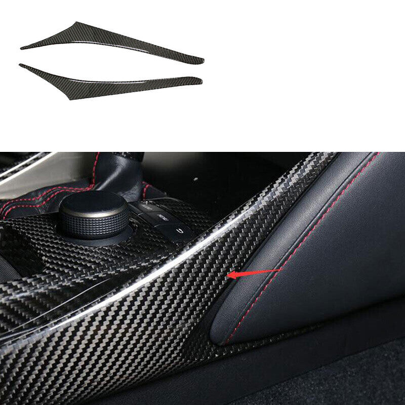 Real Carbon Fiber Console Gear Shift Both Side 2pc for Lexus IS300 350 2014-2019