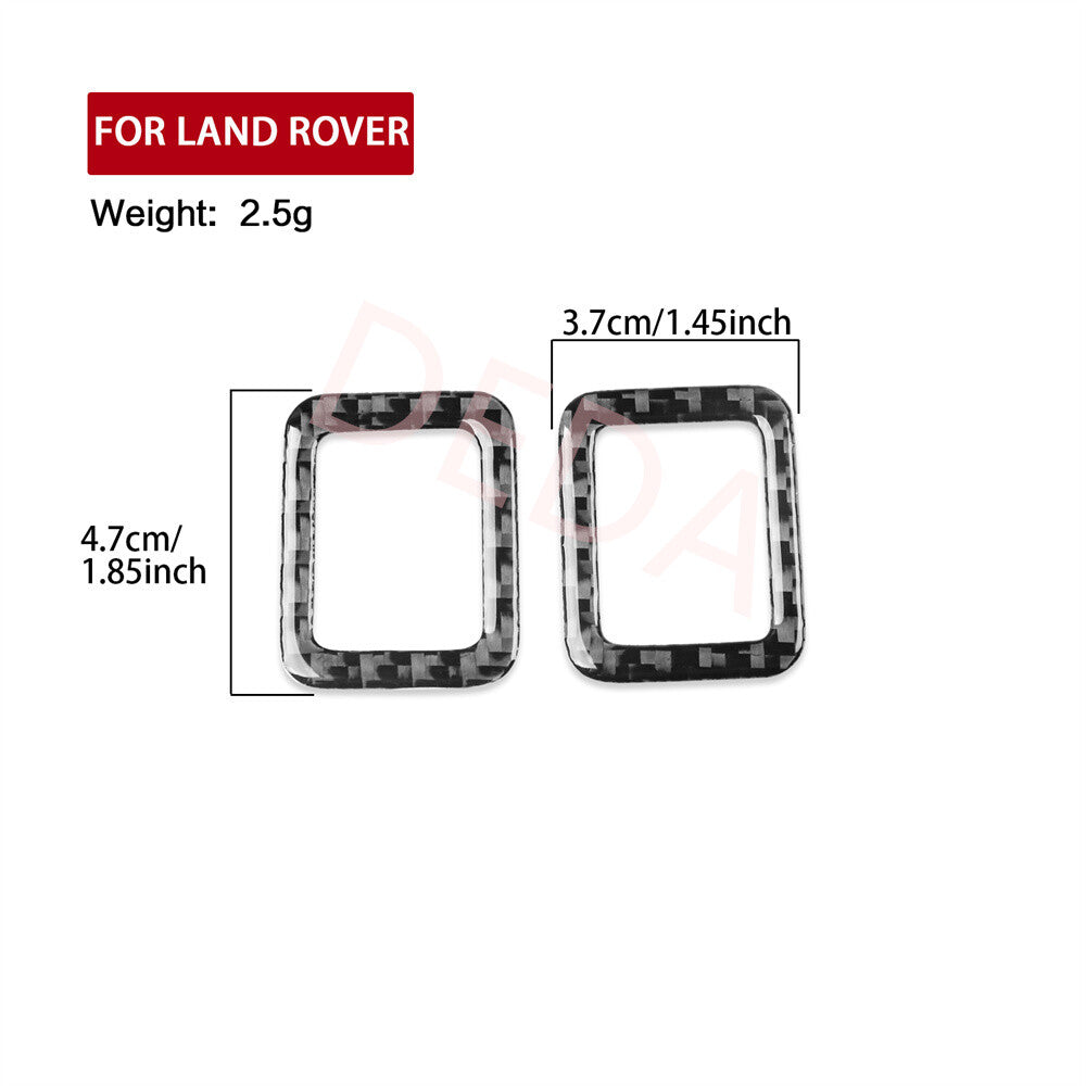 Carbon Fiber Door Lock Button Ring Trim for Land Rover Discovery Sport 2015-2019