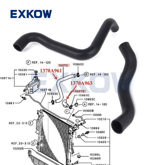 Radiator Upper Lower Hose for Mitsubishi for Challenger L200 Triton 4N15 2.4L 2015