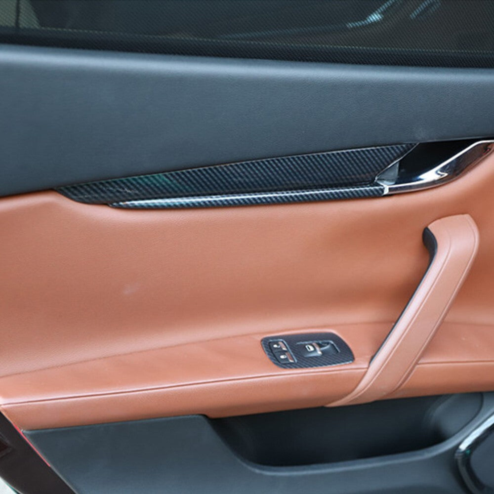 Interior Door Panel Cover for Maserati Quattroporte for Levante Ghibli 14-21 Carbon
