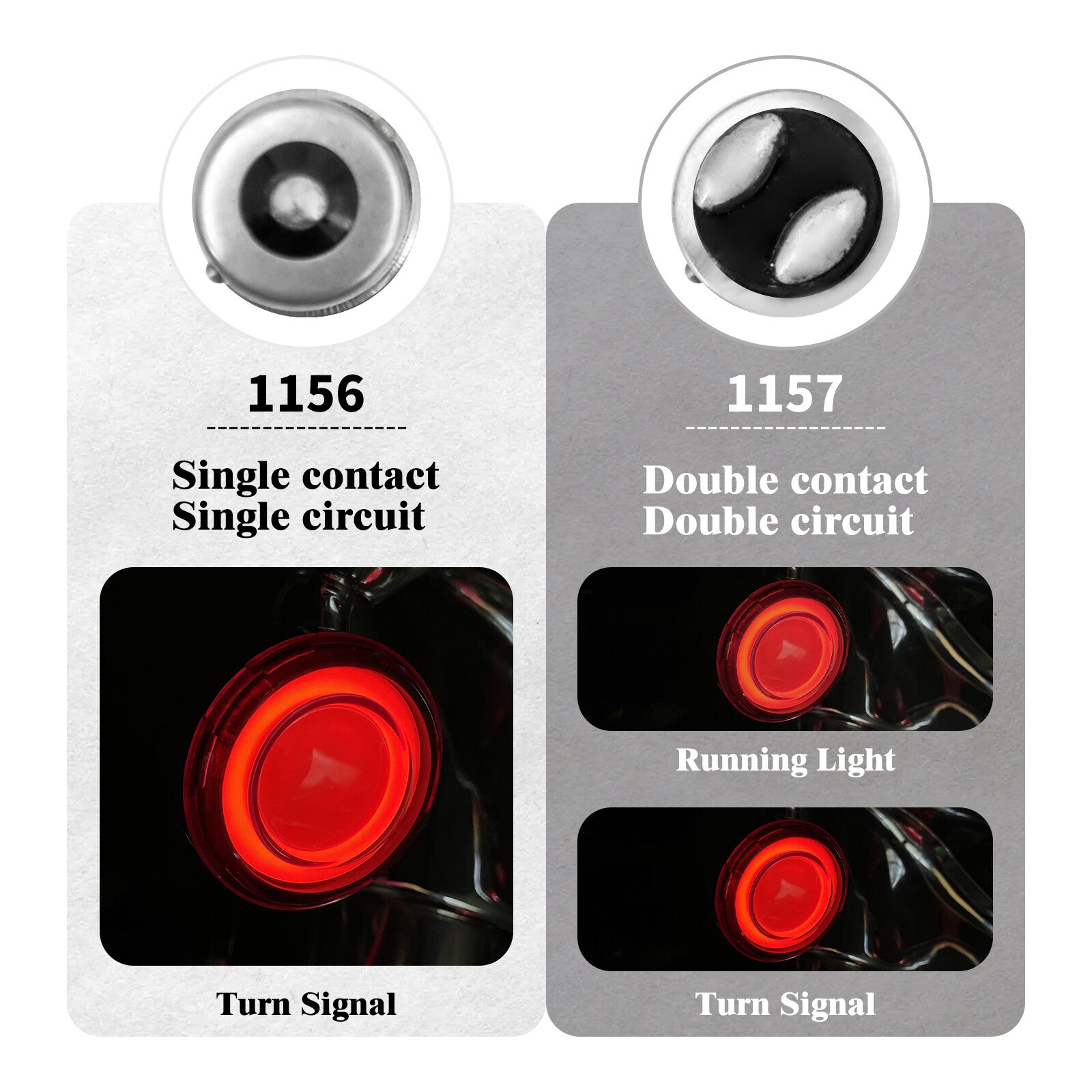Red 1156 Bullet Tracer LED Rear Turn Signal Fit for Harley Sportster Softail