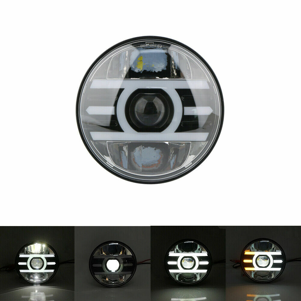 7-inch LED headlight DRL height adjustment for motorcycles suitable for Harley-Davidson , for Honda , and for Yamaha .