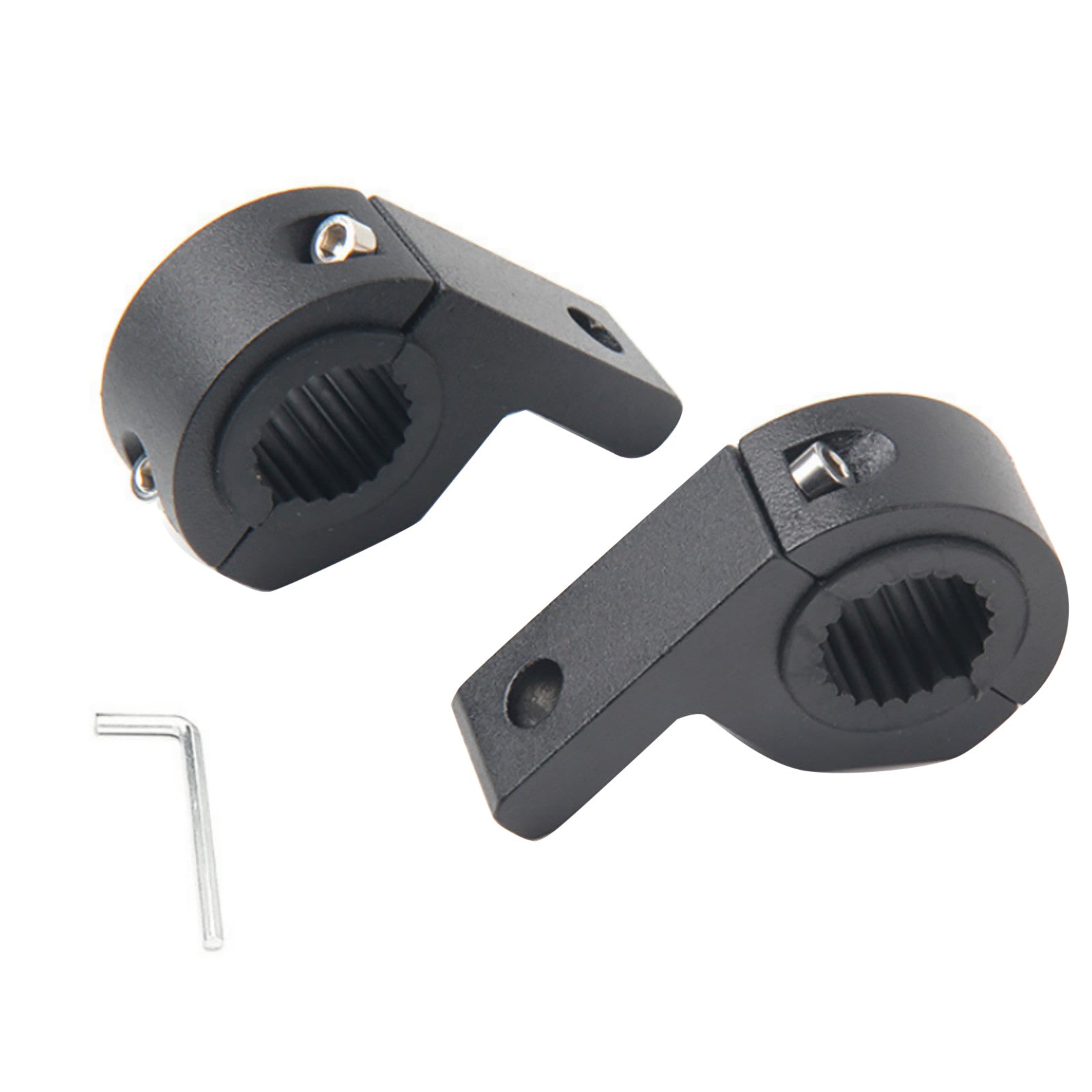 2Pcs Motorcycle Aluminum Headlight Bracket Spot Fog Light Tube Mount Fork Clamp