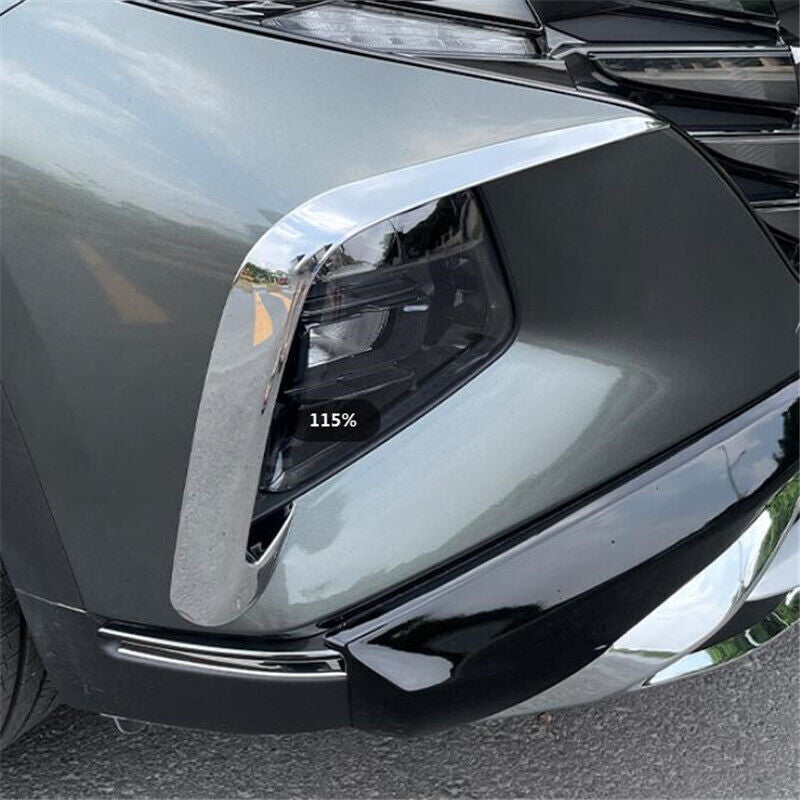 Chrome Front Fog Lamp Light Eyebrow Cover Trim for Hyundai for Tucson 2021 2022 2023