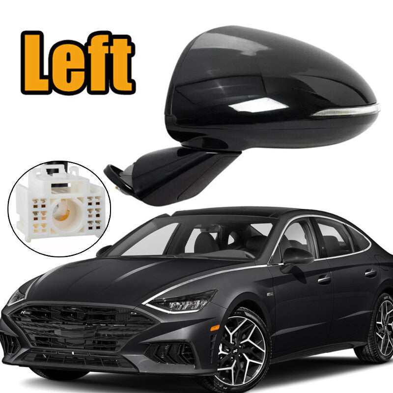 Left Rear Side View Door Mirror 8 Pin Driver for Hyundai Sonata 2020-2022