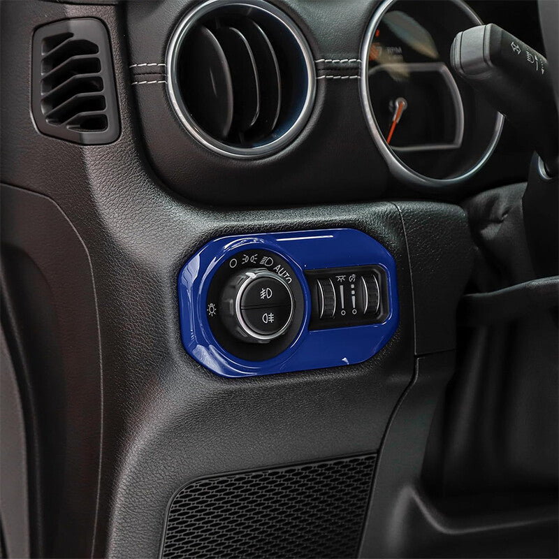 Headlight Switch Button Trim Interior Cover for Jeep for Wrangler JL JLU 18-24 Blue