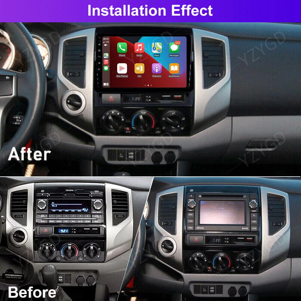 9 for Toyota Tacoma 2005-2013 Stereo Carplay Android 14 Car Radio Wifi GPS Navi