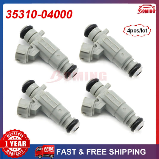 4Pcs NEW Fuel Injector for Hyundai i10 2016 for Kia Picanto Mk2 1.0L 35310-04000