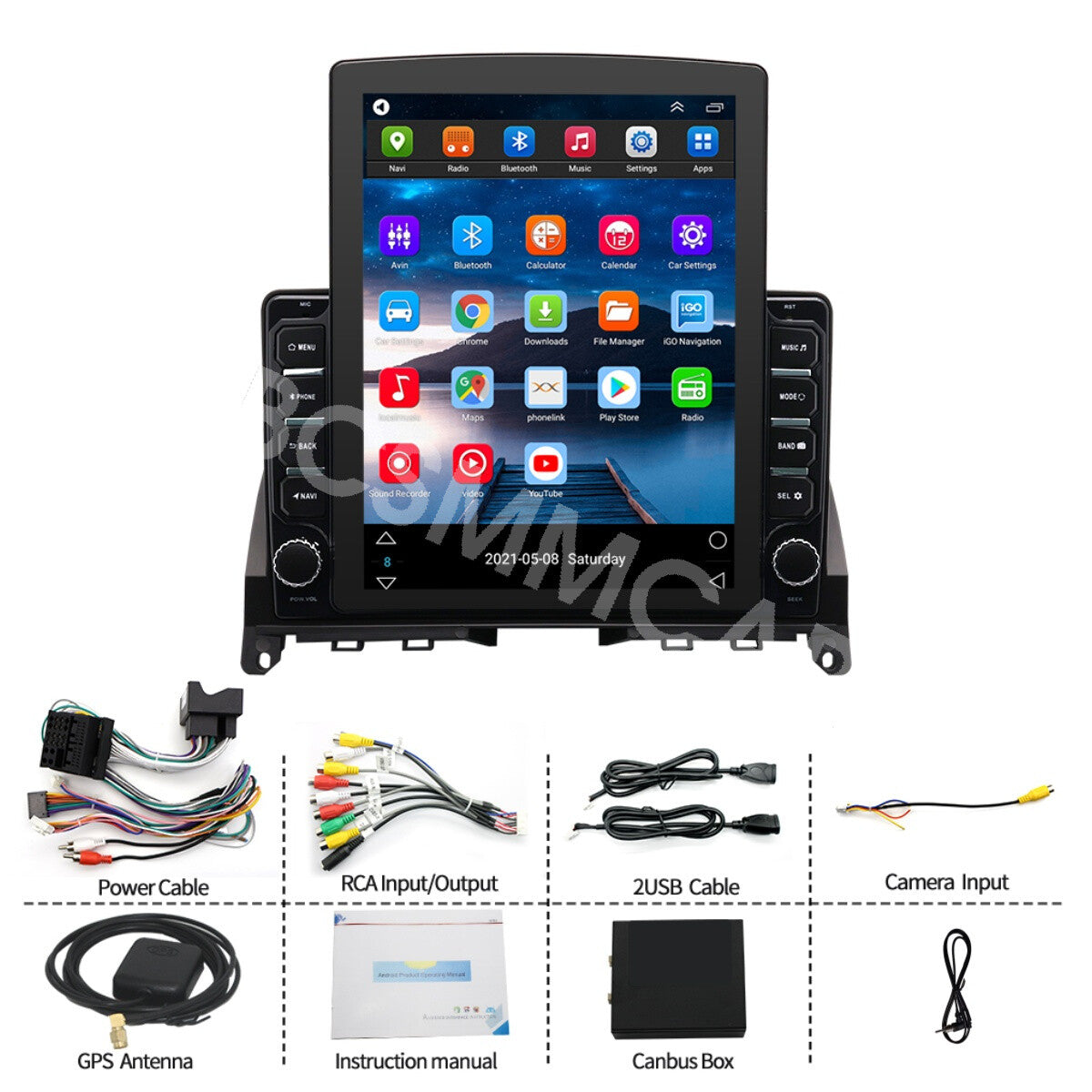 Fit for Mercedes Benz W204 C200 C250 Android 13 Radio GPS Car Stereo 2007-2010