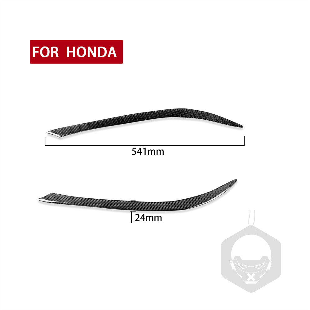 Carbon Fiber Front Headlight Eyelids Eyebrow Trim Fit for Honda Stream 2006-2008
