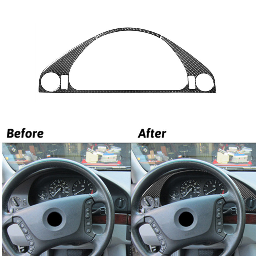 Black Speed Indicator Panel Cover Carbon Fiber Sticker for BMW M5 E39 1998-2003