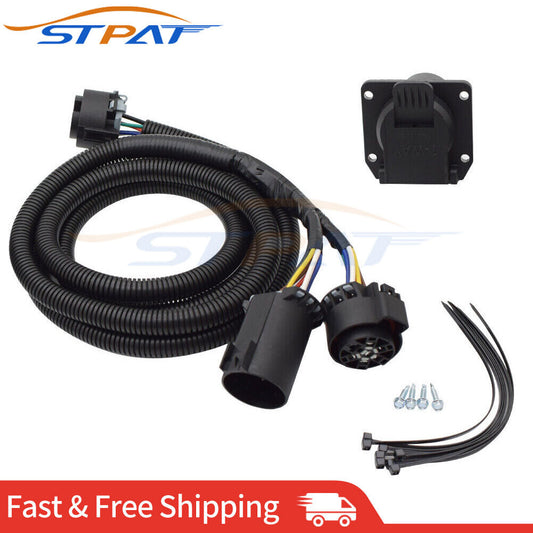 for Ford F-150 97-14 for Ram 3500 CURT 56070 7' 5th Wheel  Gooseneck Wiring Harness