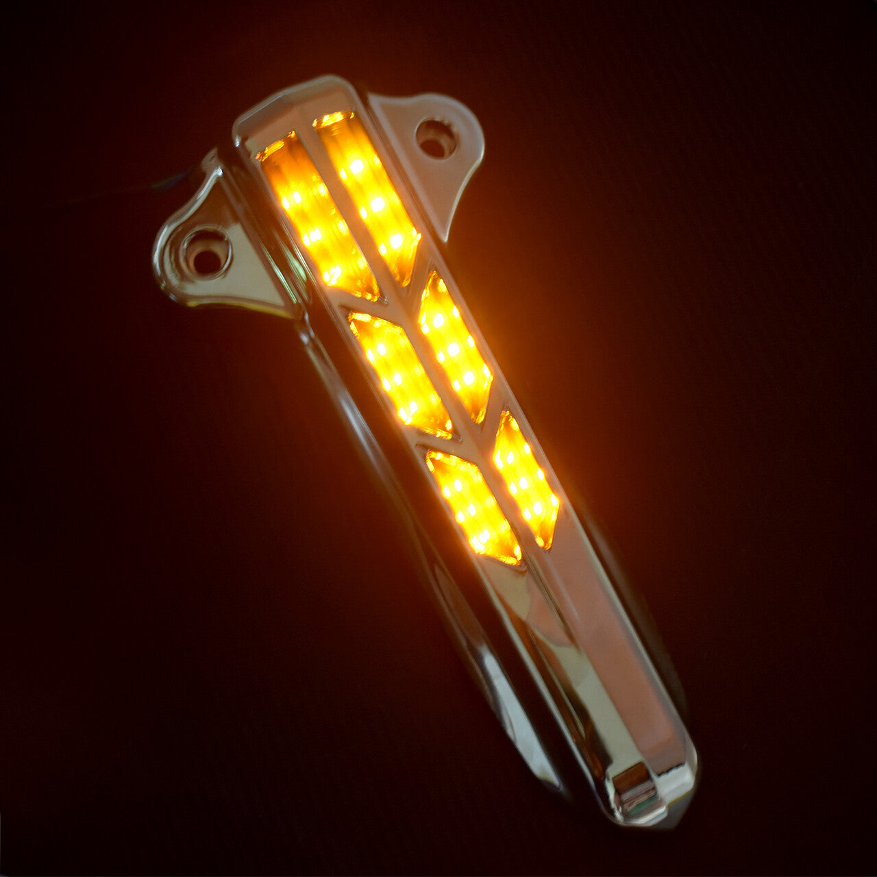 Front Lower Fork Leg Cover Amber LED Light for Harley Street Electra Glide 14-23