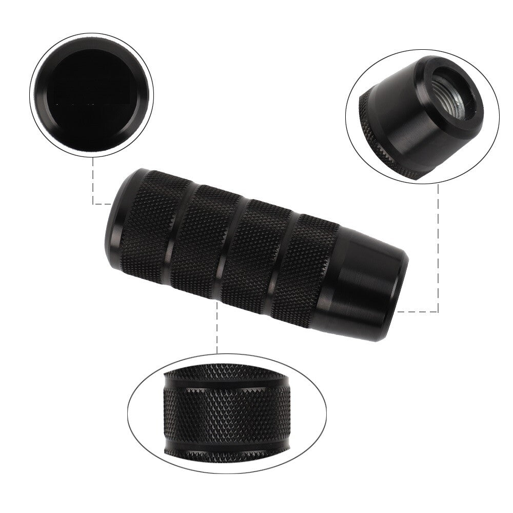 Car Universal Aluminum Manual Gear Stick Shift Knob Black Shifter Lever Head