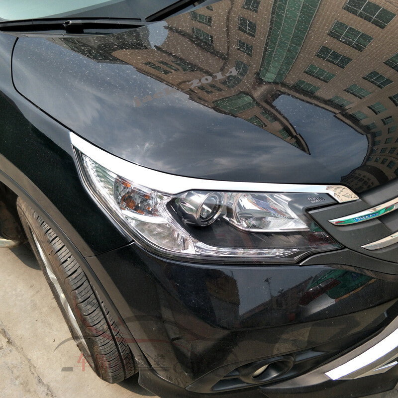 Front head light Eyebrow cover Trim Chrome trim for Honda CRV CR-V 2012 13 2014