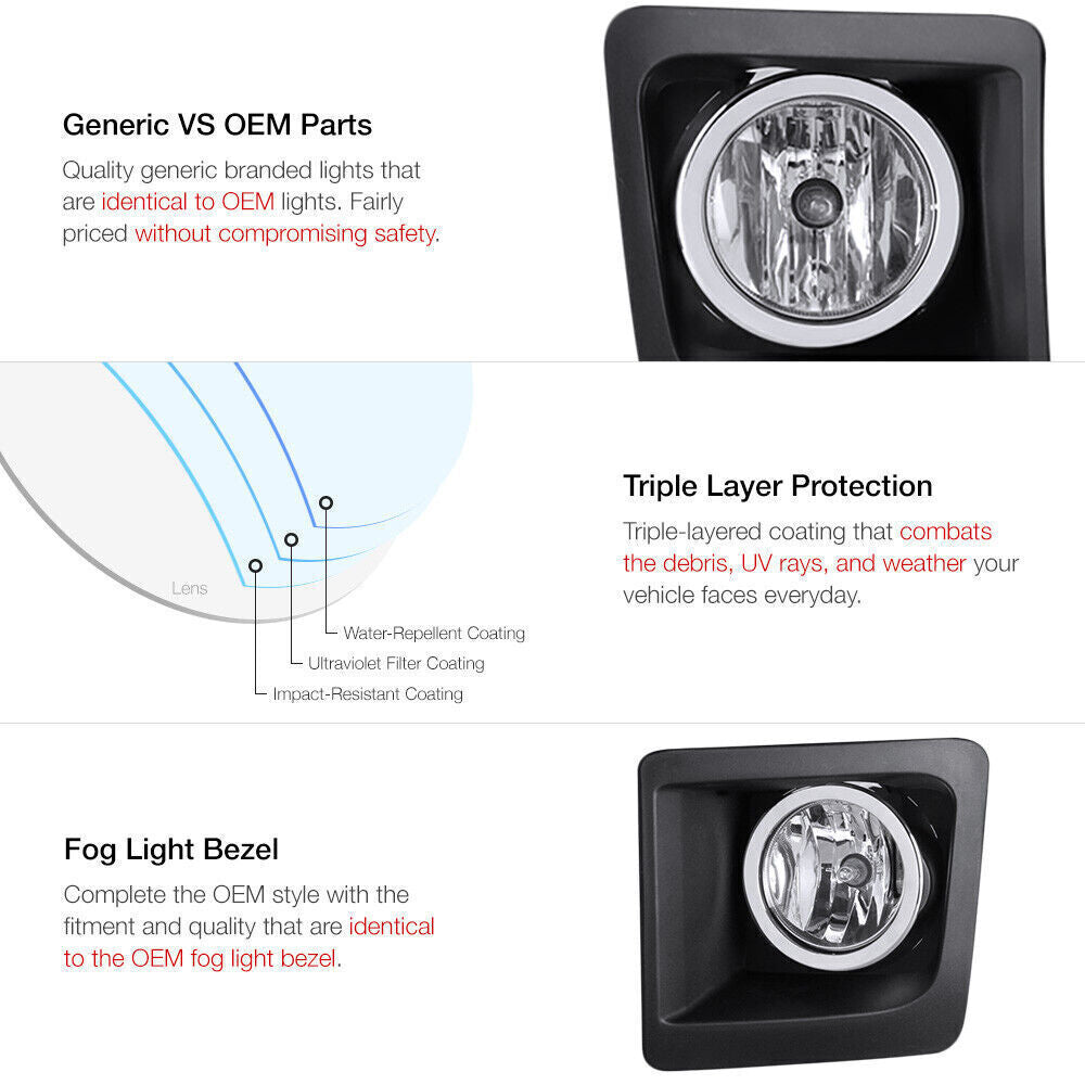 Dual front bumper fog light driver fog light kit for Gimci¨¦t¨¦ for Sierra 1500 2014-2016